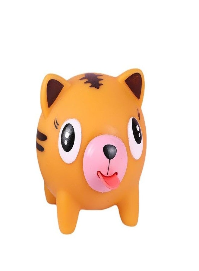 Rexez Cute Squeeze Animal Toy with Pop-Out Tongue | Kawaii Bleeping Stress Relief Fidget Toy | Fun Promotional Squeeze Toy | Multicolour Random (Pack of 1) - Image 1